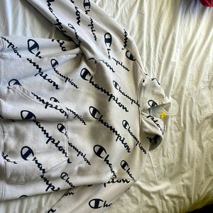 White and black champion sweater!